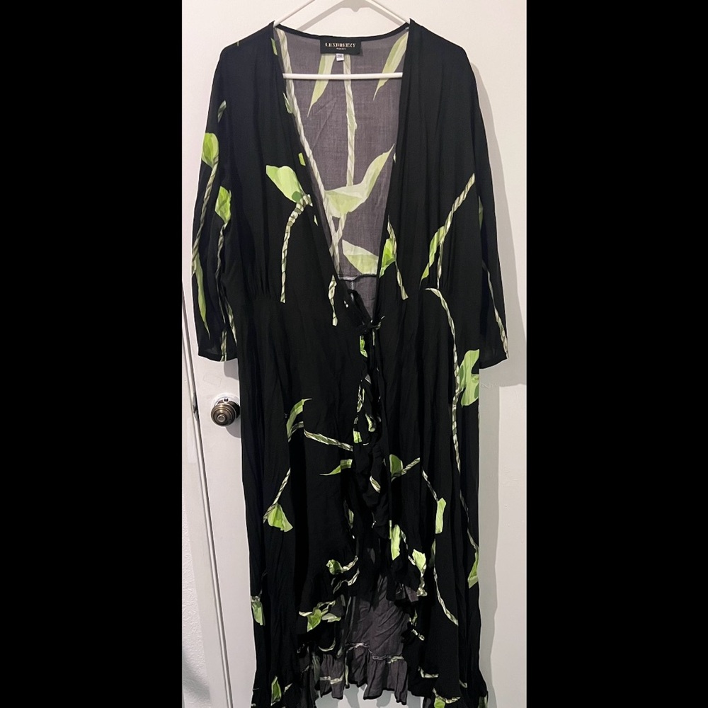 LexBreezy Hilo Lei Wrap Dress